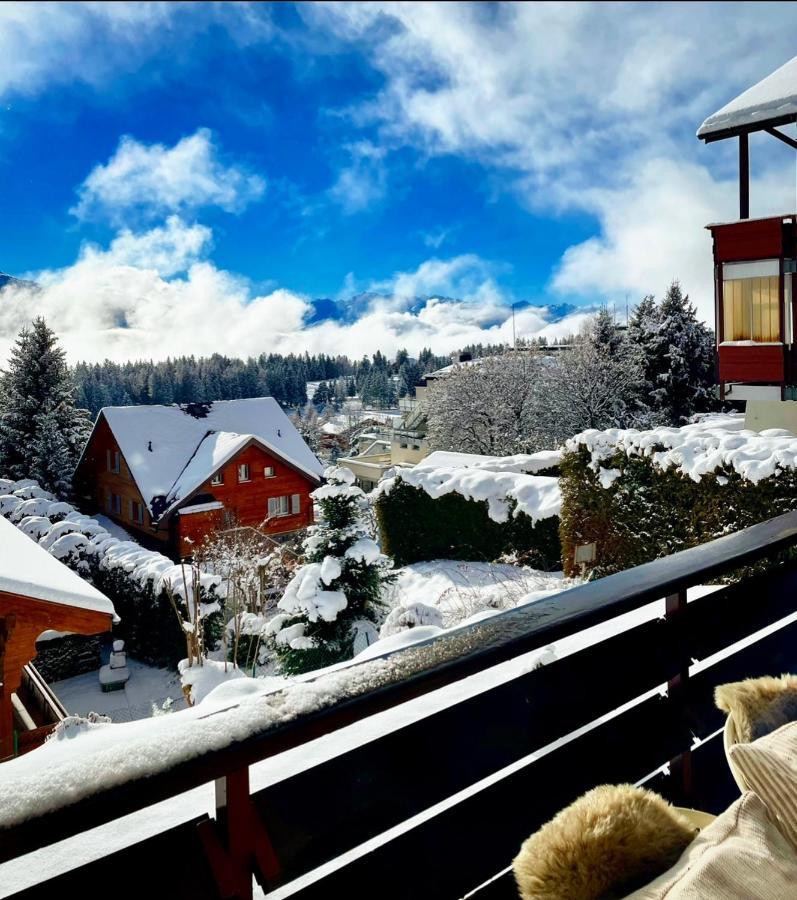 Window On Crans Montana, Appartement Avec Vue Sur Les Alpes 외부 사진