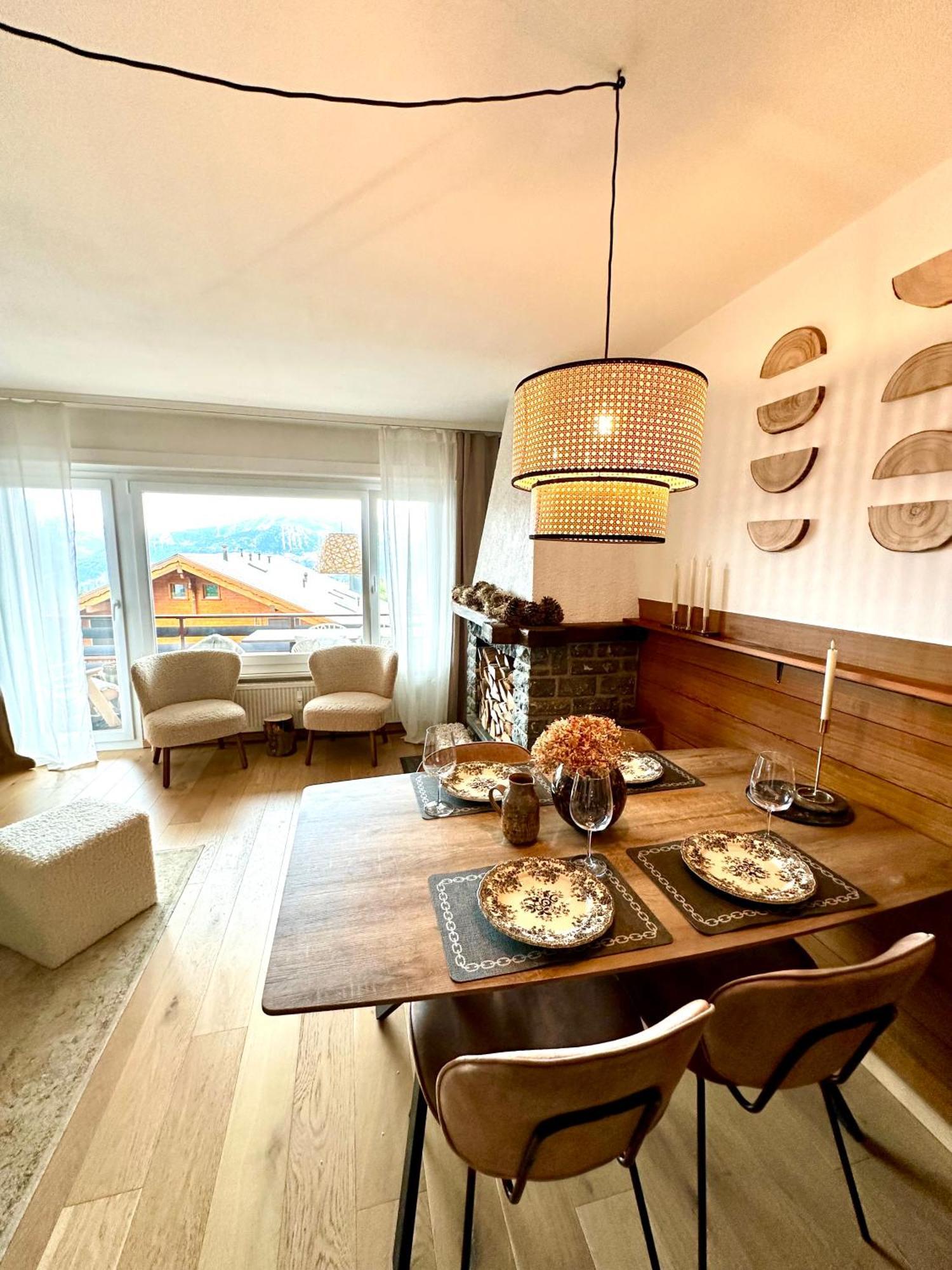Window On Crans Montana, Appartement Avec Vue Sur Les Alpes 외부 사진